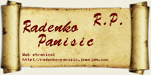 Radenko Panišić vizit kartica
